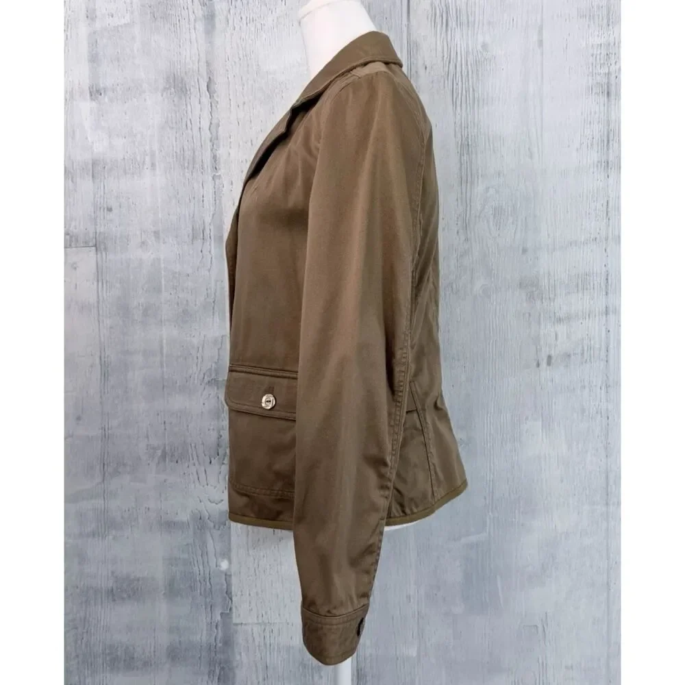 J Jill Blazer Women's S Long Sleeves Pockets 100% Cotton Button Jacket (NWT)